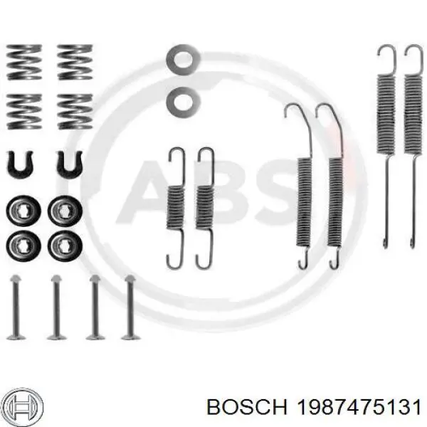 Ремкомплект гальмівних колодок Bosch 1987475131 ціна, від 6.91 USD