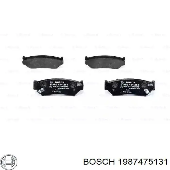 Ремкомплект гальмівних колодок 1987475131 Bosch