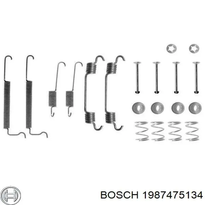 Монтажний комплект задніх барабанних колодок 1987475134 Bosch