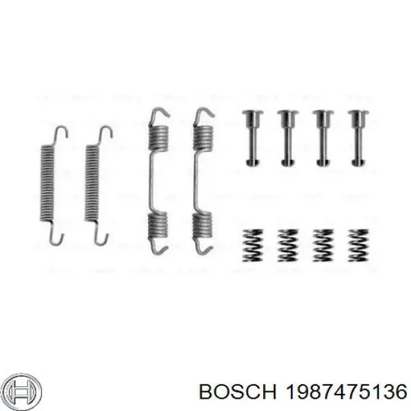 1987475136 Bosch ремкомплект гальмівних колодок