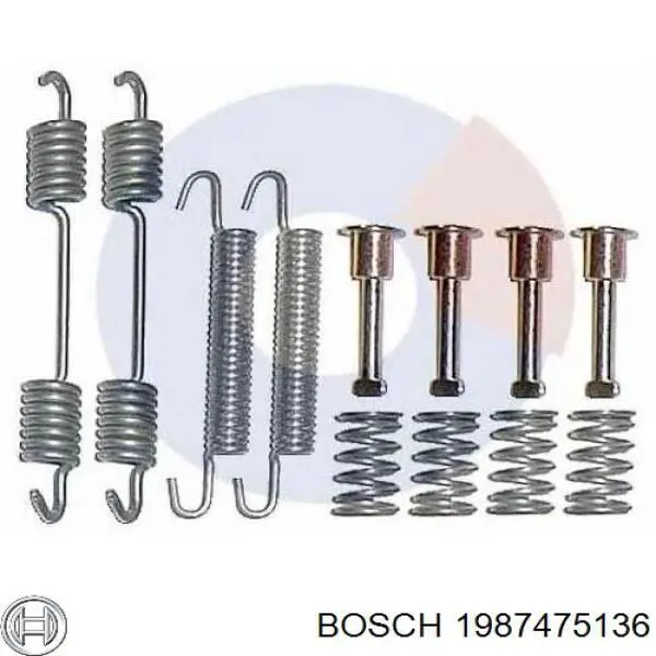 Ремкомплект гальмівних колодок Bosch 1987475136