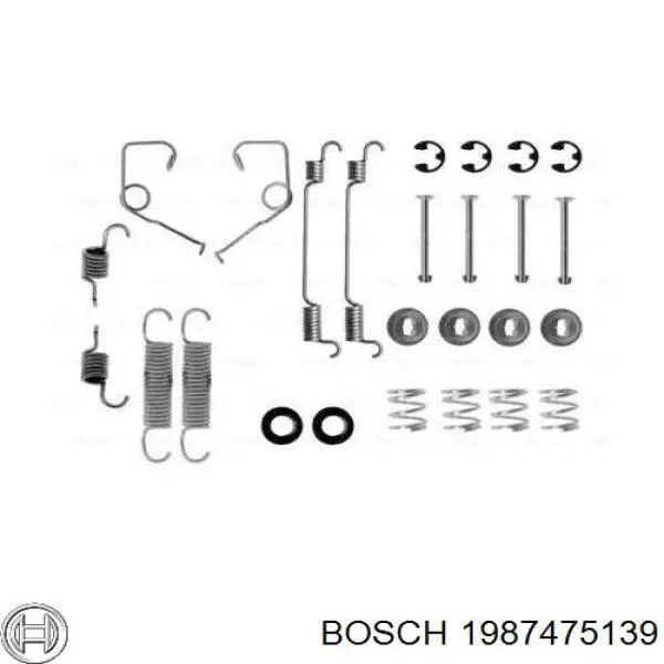 Ремкомплект торм. колодок Bosch 1987475139