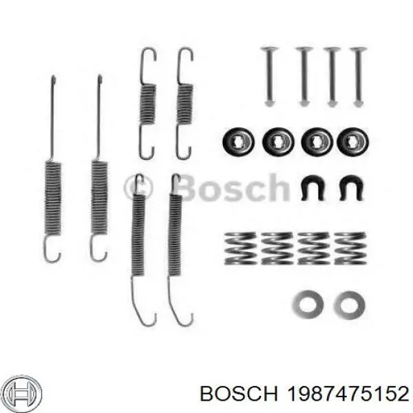 Монтажний комплект задніх барабанних колодок 1987475152 Bosch