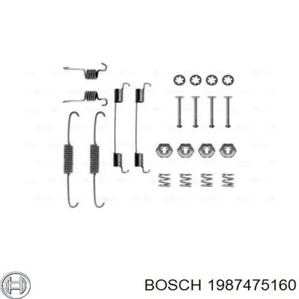 Комплект пружинок кріплення дискових колодок, задніх Bosch 1987475160 ціна, від 8.07 USD