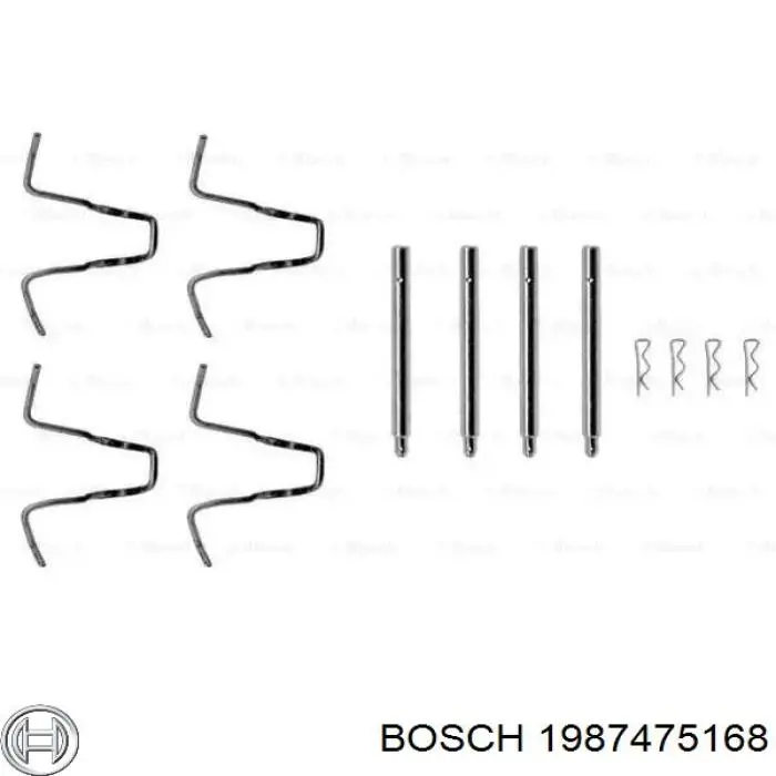 1987475168 Bosch Монтажний комплект задніх барабанних колодок