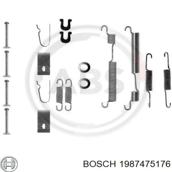 Ремкомплект гальмівних колодок Bosch 1987475176 ціна, від 8.32 USD