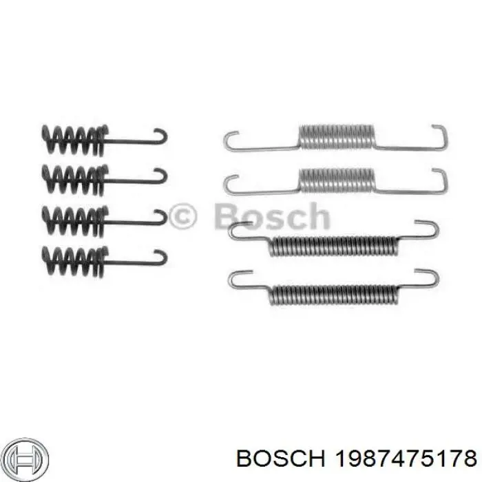 1987475178 Bosch монтажний комплект задніх барабанних колодок