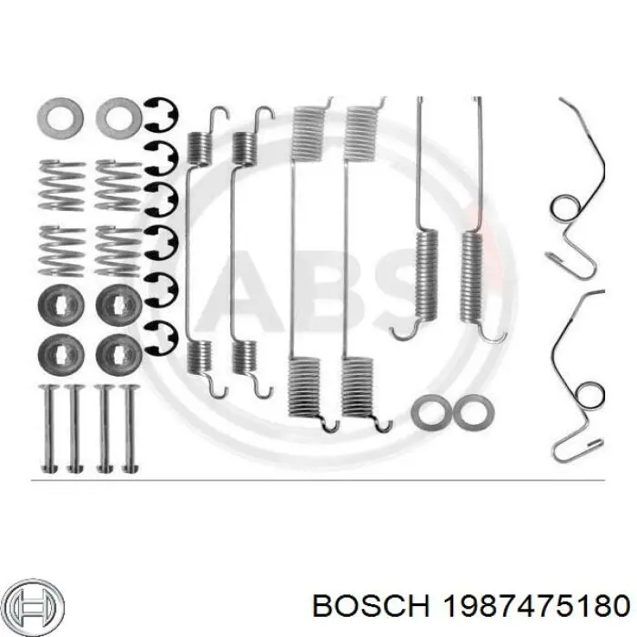 1987475180 Bosch ремкомплект задніх гальм