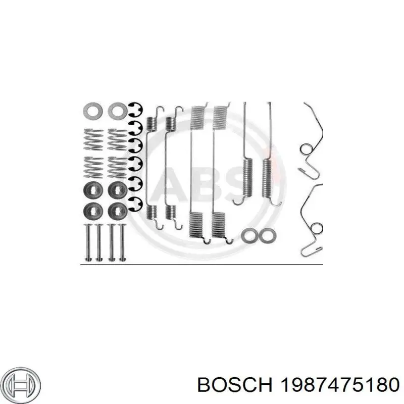1987475180 Bosch Ремкомплект задніх гальм