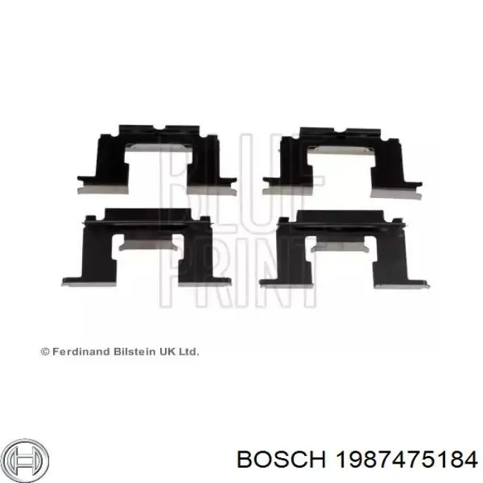 Купити 1987475184 Bosch Монтажний комплект задніх барабанних колодок