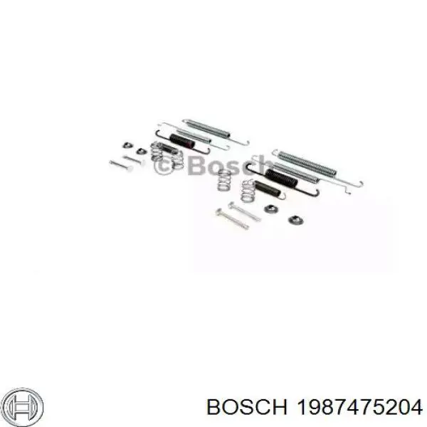 Монтажний комплект задніх барабанних колодок Bosch 1987475204 ціна, від 8.44 USD