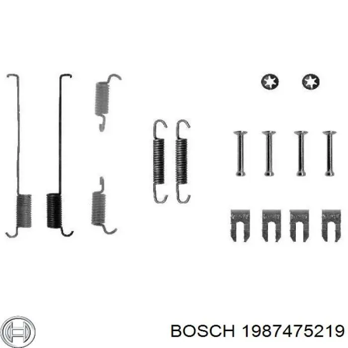 Монтажний комплект задніх барабанних колодок 1987475219 Bosch