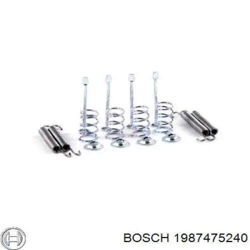 Купити 1987475240 Bosch Монтажний комплект задніх барабанних колодок
