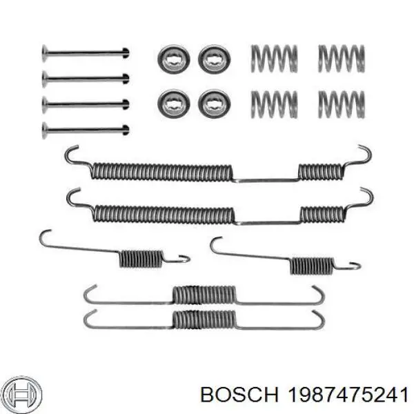 1987475241 Bosch монтажний комплект задніх барабанних колодок