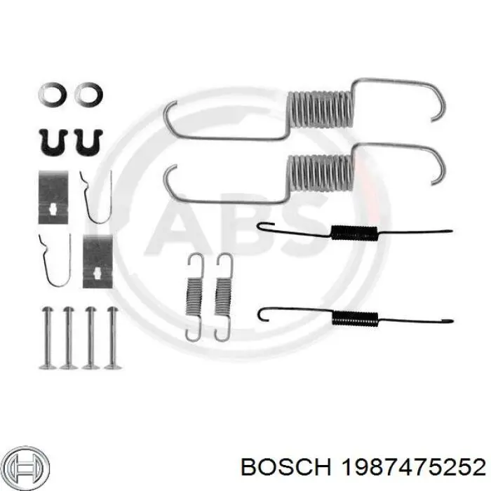 1987475252 Bosch колодки гальмові задні, барабанні