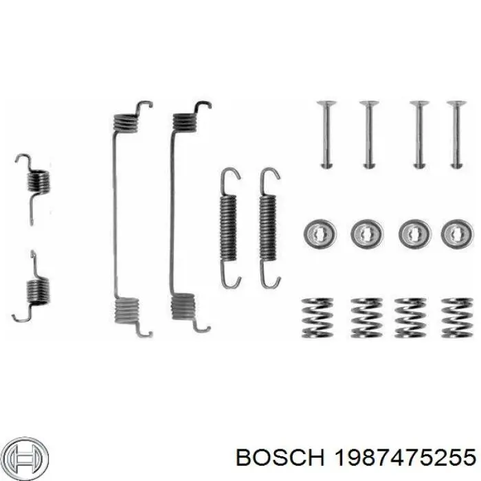 Монтажний комплект задніх барабанних колодок 1987475255 Bosch