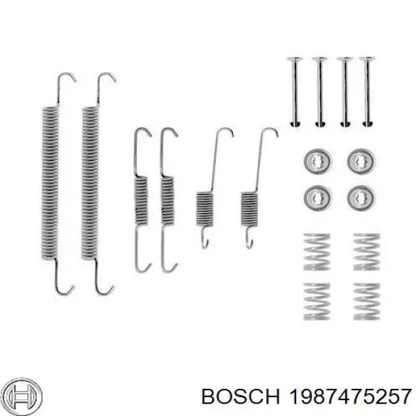 Монтажний комплект задніх барабанних колодок 1987475257 Bosch