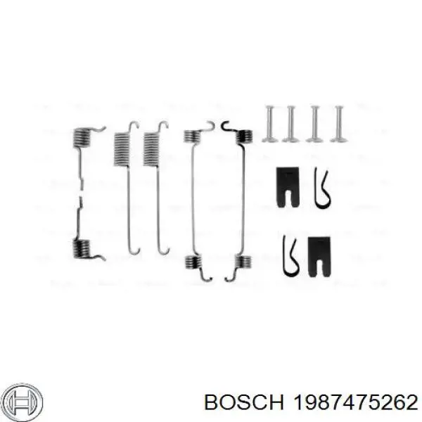 1987475262 Bosch монтажний комплект задніх барабанних колодок