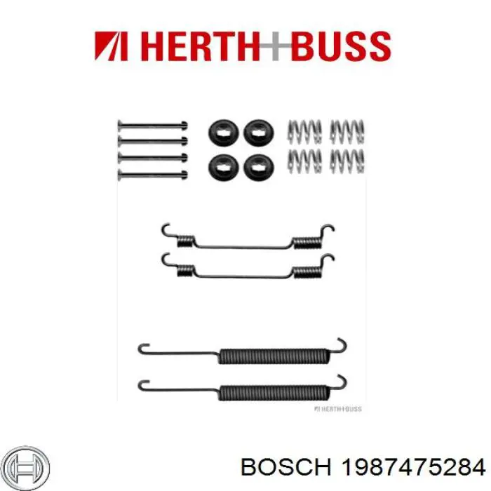 Монтажний комплект задніх барабанних колодок 1987475284 Bosch