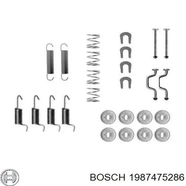 1987475286 Bosch ремкомплект гальмівних колодок