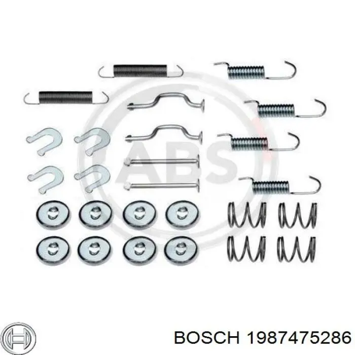 Ремкомплект гальмівних колодок Bosch 1987475286