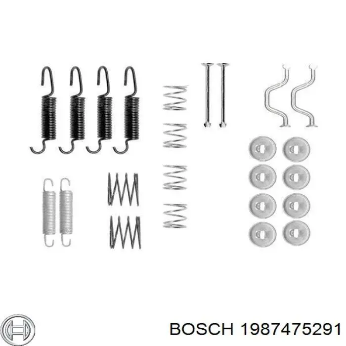 Монтажний комплект задніх барабанних колодок 1987475291 Bosch