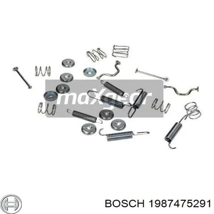Монтажний комплект задніх барабанних колодок Bosch 1987475291