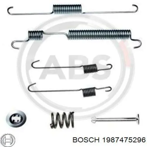 Монтажний комплект задніх барабанних колодок Bosch 1987475296
