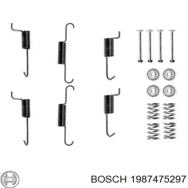 Монтажний комплект задніх барабанних колодок 1987475297 Bosch