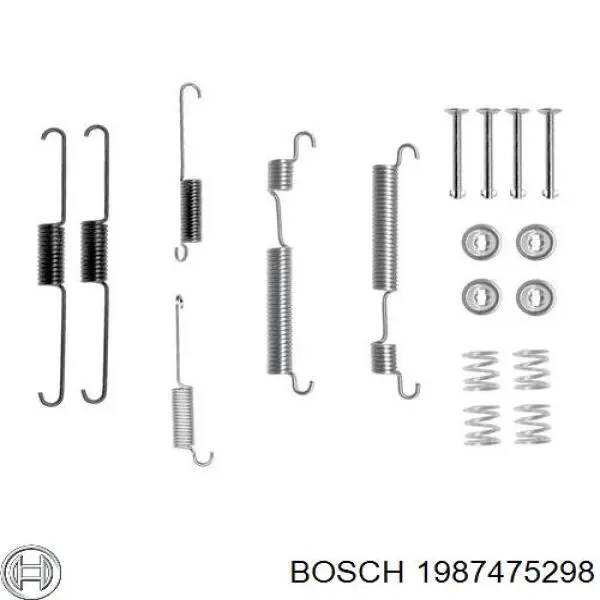 1987475298 Bosch ремкомплект задніх гальм