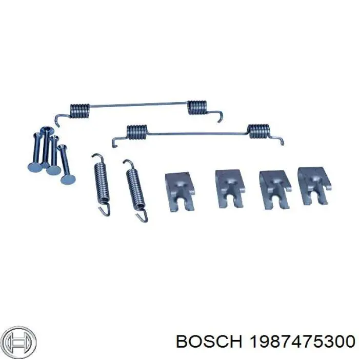 1987475300 Bosch монтажний комплект задніх барабанних колодок