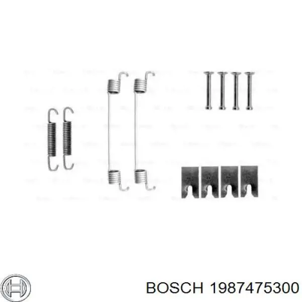 Монтажний комплект задніх барабанних колодок 1987475300 Bosch