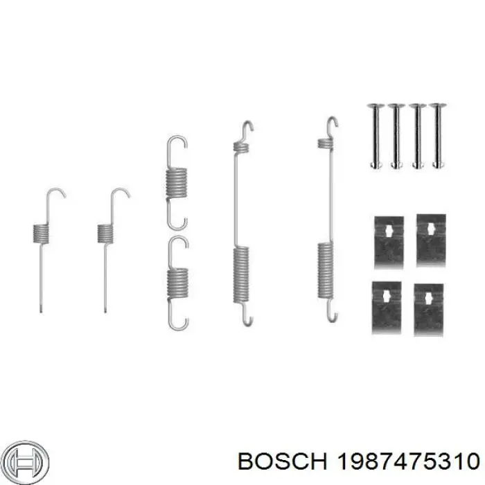1987475310 Bosch ремкомплект гальмівних колодок