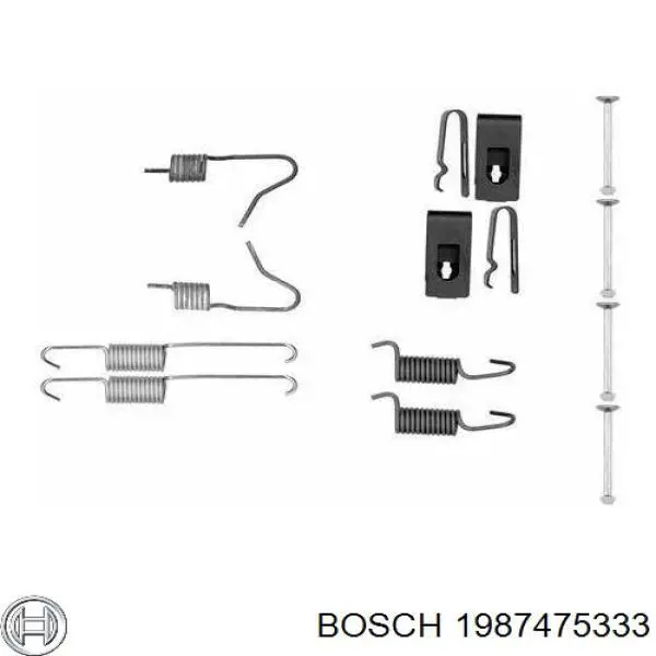 1987475333 Bosch ремкомплект гальмівних колодок