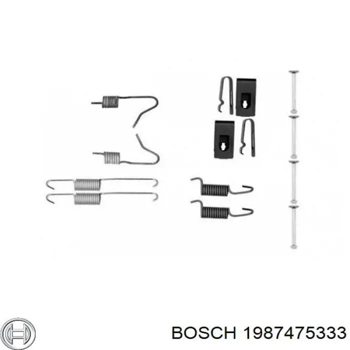 Ремкомплект гальмівних колодок Bosch 1987475333 ціна, від 8.91 USD