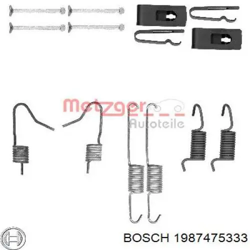 Ремкомплект гальмівних колодок 1987475333 Bosch