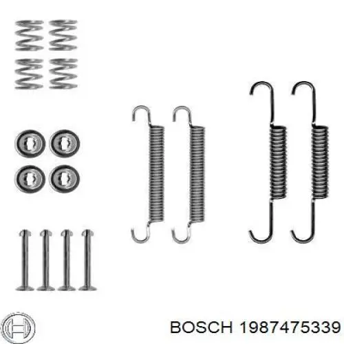 Купити 1987475339 Bosch Ремкомплект задніх гальм