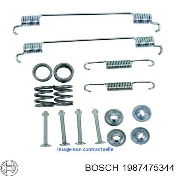 Купити 1987475344 Bosch Монтажний комплект задніх барабанних колодок