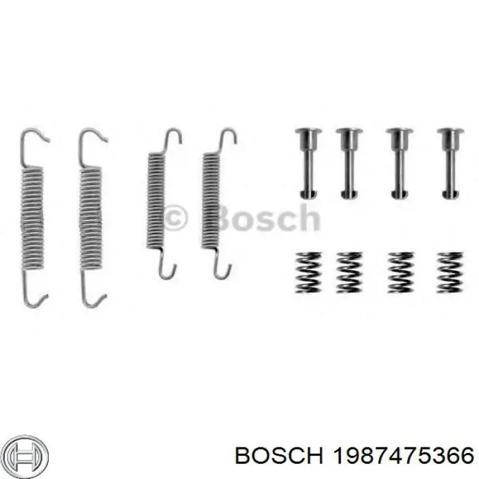 Монтажний комплект задніх барабанних колодок 1987475366 Bosch