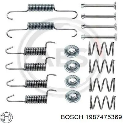 Ремкомплект задніх гальм 1987475369 Bosch