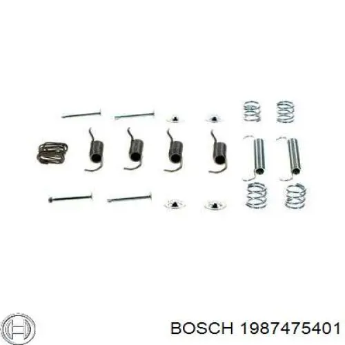 1987475401 Bosch монтажний комплект задніх барабанних колодок