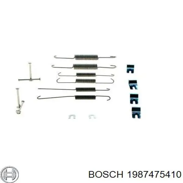 1987475410 Bosch монтажний комплект задніх барабанних колодок