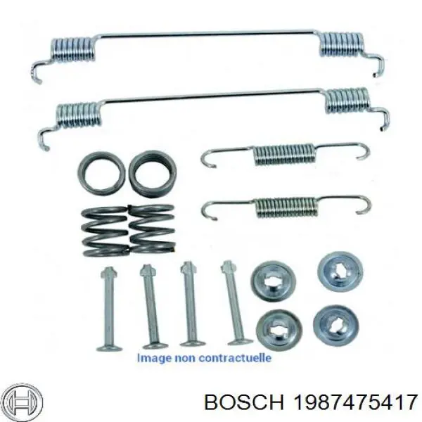 Купити 1987475417 Bosch Монтажний комплект задніх барабанних колодок