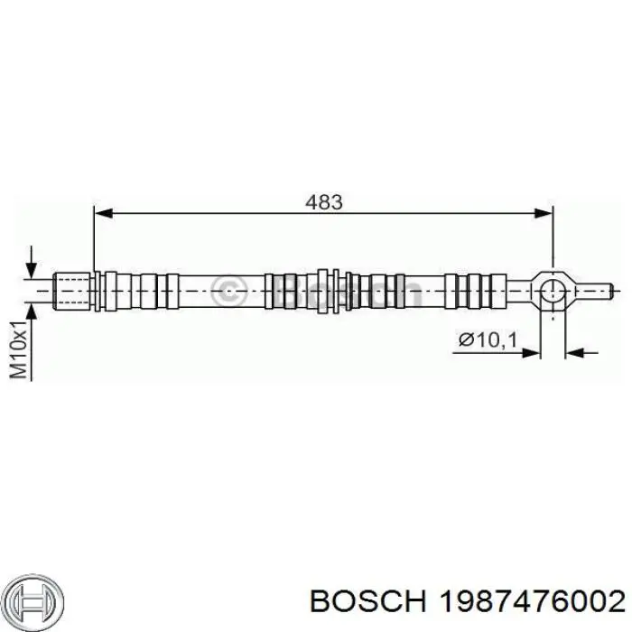1987476002 Bosch шланг гальмівний задній