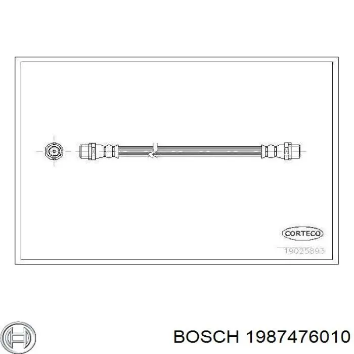1987476010 Bosch Шланг гальмівний задній