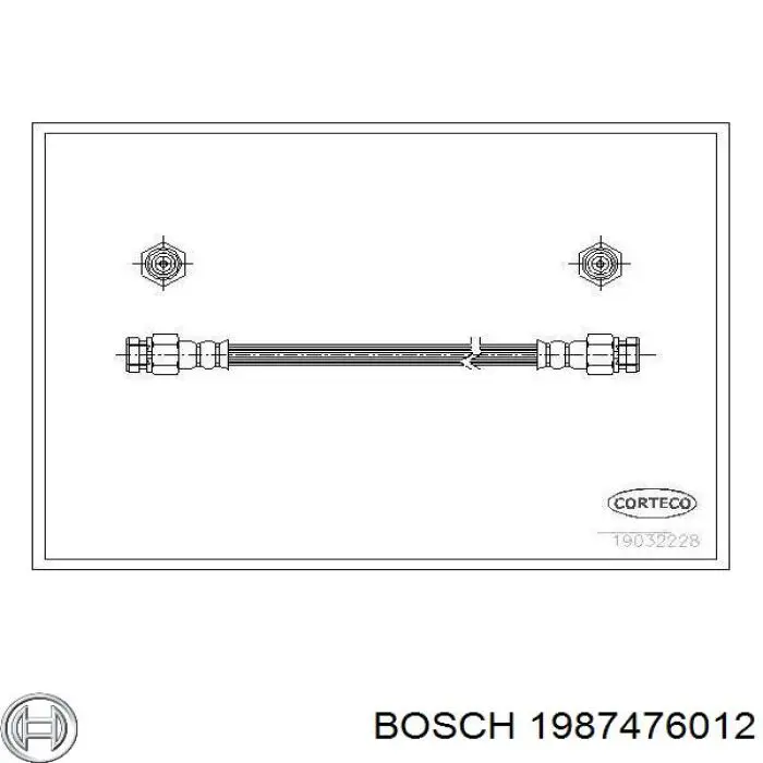 Шланг гальмівний задній 1987476012 Bosch