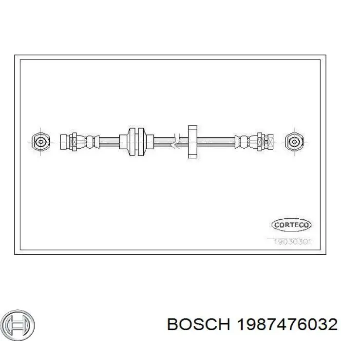 Шланг гальмівний передній Bosch 1987476032
