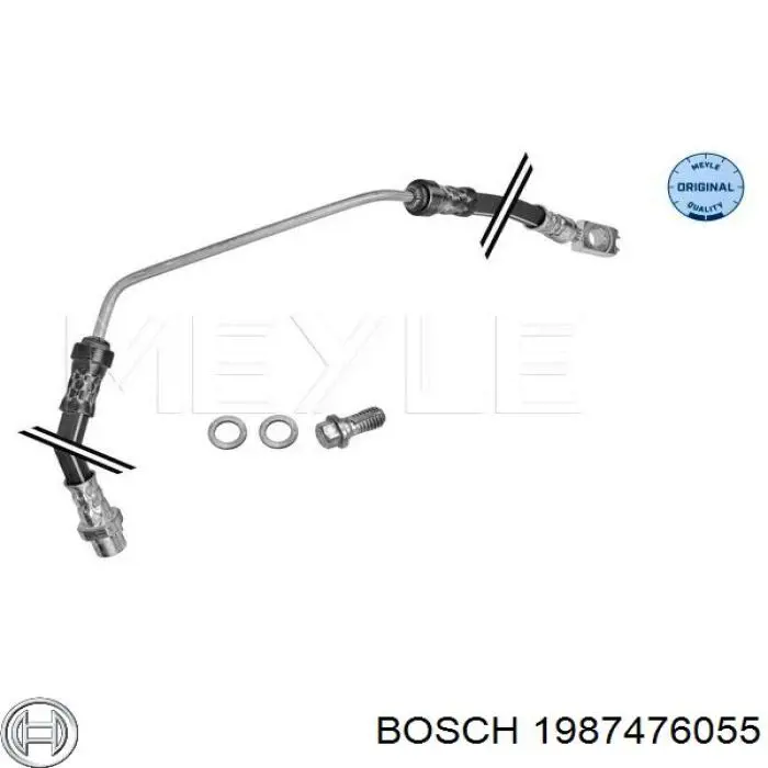 Шланг гальмівний задній, правий Bosch 1987476055 ціна, від 21.53 USD