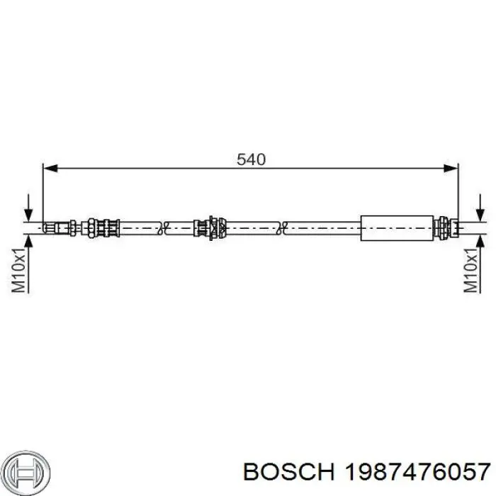1987476057 Bosch Гнучка гальмівна трубка передня