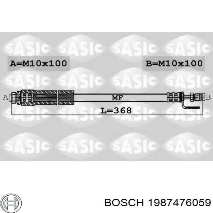 Гальмівні шланги передні 1987476059 Bosch